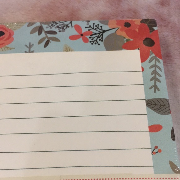 OCS Designs Floral Market Note Pads Set Of Two Secret Garden Designs NWT 8x4x.75 - Picture 8 of 16